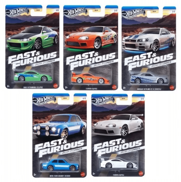 Hot Wheels Fast & Furious Brian O'Conner 5-Pack