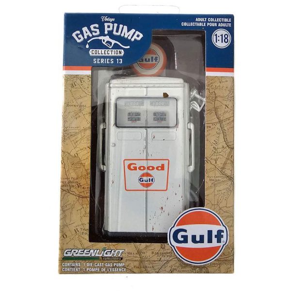 Tokheim 350 Twin Gas Pump Good Gulf Oil (Weathered)