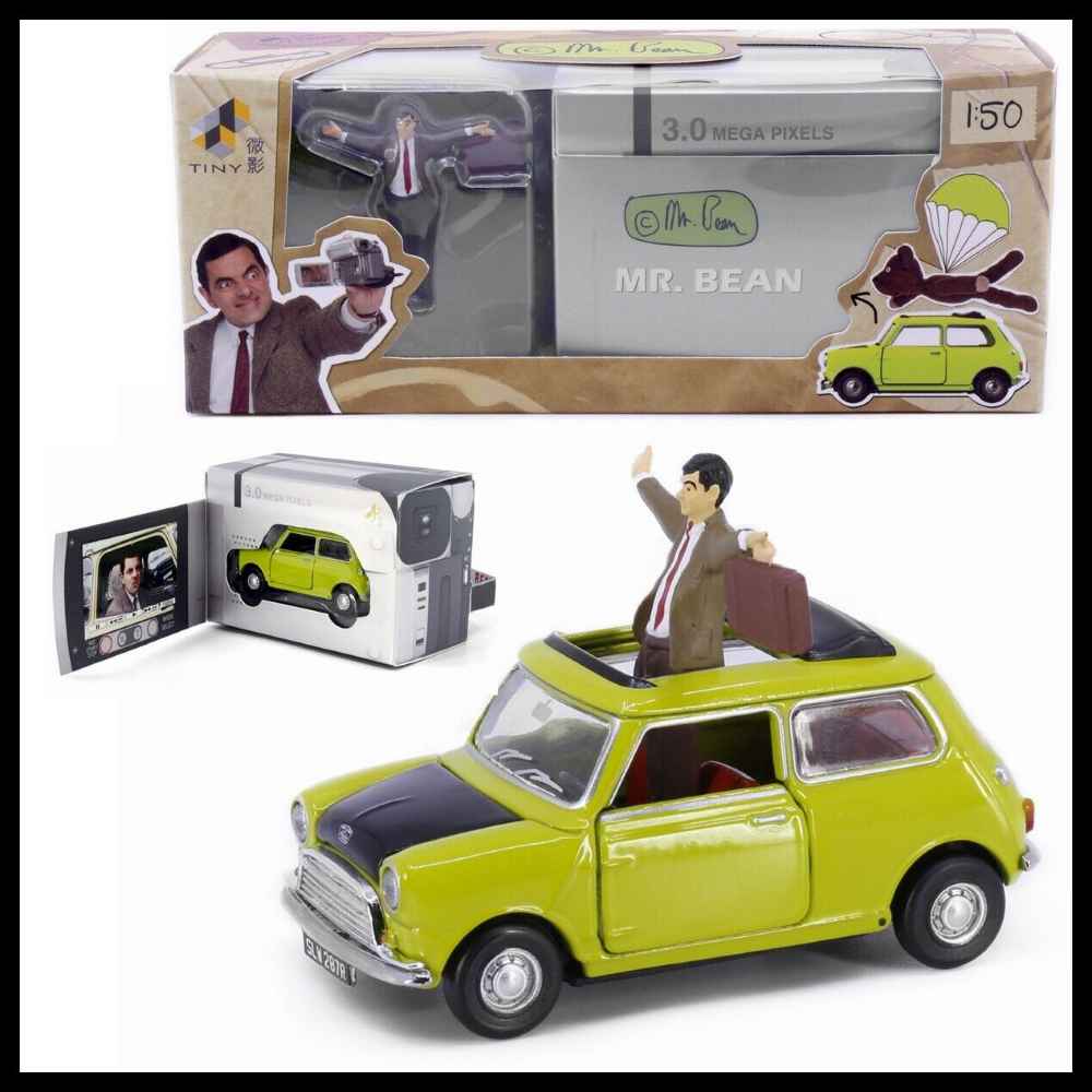 Tiny Mini Cooper Mr Bean Set with Figure - Toni Diecast Cars