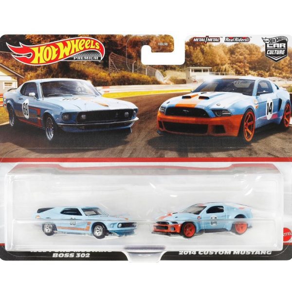 Premium 2-Pack 1969 Ford Mustang Boss 302 & 2014 Ford Mustang Custom
