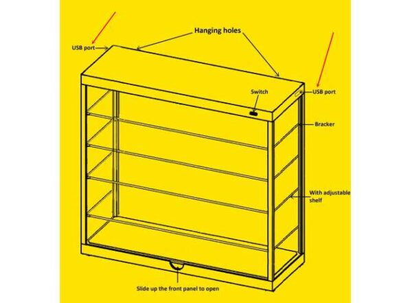 5-laags Led Display case