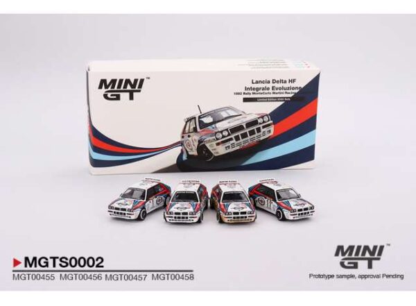 Mini GT Lancia Delta HF Integrale Evo '92 Rally Monte Carlo 4-pack