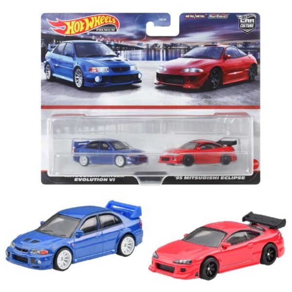 Hot Wheels Premium 2-Pack Mitsubishi Lancer Evolution VI & '95 Mitsubishi Eclipse