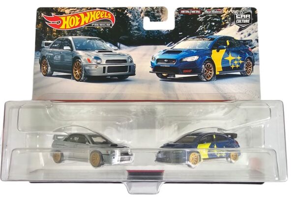 Hot Wheels Premium 2-pack Subaru Impreza WRX & 2016 Subaru WRX STi (cart)