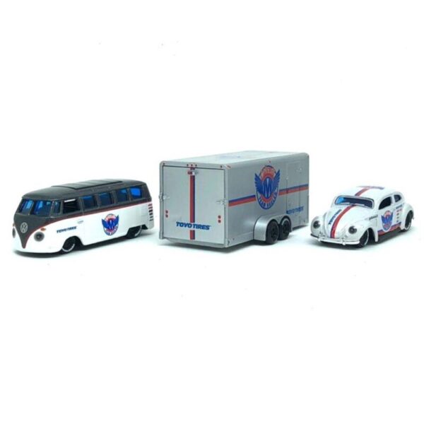 Volkswagen Van 'Samba' met Trailer & Volkswagen Beetle