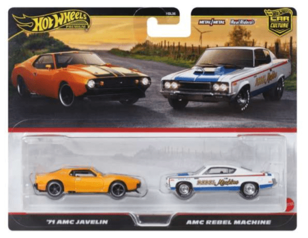 Hot Wheels Premium 2-pack: 1971 AMC Javelin & AMC Rebel Machine