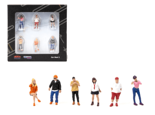 American Diorama X Tarmac Works 1/64 figuren - Car Meet 1